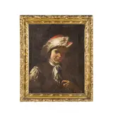 Ritratto di giovane con piffero. by Giacomo Francesco Cipper Detto Il Todeschini, oil on canvas, offered Mar 2022