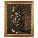Vaso fiorito by Francesco Caldei detto Francesco Mantovano, oil on canvas, offered Mar 2022