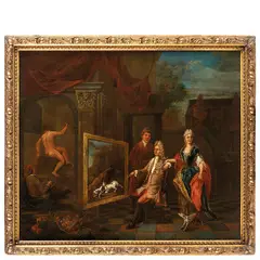 Peter Jacob Horemans, Interno di studio di pittore, oil on canvas