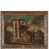 Nicola Viso, Adorazione dei pastori, oil on canvas