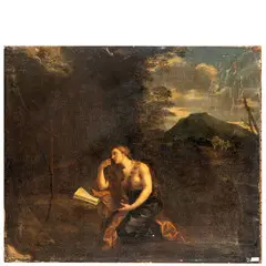 Marcantonio Franceschini, Paesaggio con Maddalena, oil on canvas