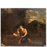 Marcantonio Franceschini, Paesaggio con Maddalena, oil on canvas