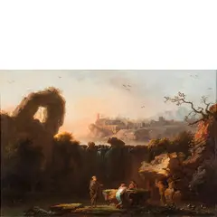 Jean-Baptiste Pillement, Paesaggio italiano (1770 circa), oil on canvas