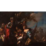 Antonio Zanchi, La famiglia di Dario al cospetto di Alessandro, oil on canvas