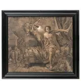 Aureliano Milani, Scena mitologica / Ercole e l'Idra, pencil on paper applicata on canvas