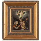 Hans Rottenhammer, Sacra Famiglia e Santa, oil on copper