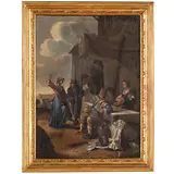 Jan Miel, Scena bambocciante, oil on canvas