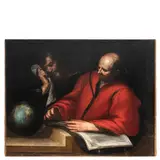 Eraclito e Democrito by Pietro Paolo Raggi, oil on canvas, offered Mar 2022