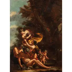 L'ebbrezza di Sileno by Francesco Conti, oil on canvas, offered Mar 2022