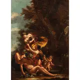 Francesco Conti, L'ebbrezza di Sileno, oil on canvas