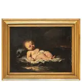 Gaspare Diziani, Gesù Bambino addormentato, oil on canvas