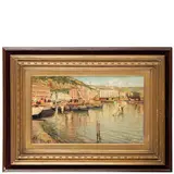 Attilio Pratella, Lugo, 1856 ; Napoli, 1949 / Marina napoletana / Firmato A Pratella in basso a destra, oil on canvas