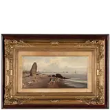 Attilio Pratella, Lugo, 1856 ; Napoli, 1949 / Marina napoletana / Firmato A Pratella in basso al centro, oil on tavoletta