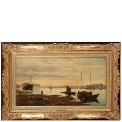 Guglielmo Ciardi, Venezia, 1842 ; 1917 / Canale della Giudecca / Firmato G Ciardi in basso a sinistra, oil on canvas