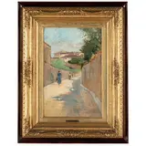 Ulvi Liegi, Livorno, 1858 ; 1939 / Paesaggio fiorentino / Firmato Ulvi Liegi in basso a sinistra