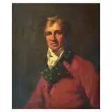 Sir Henry Raeburn Ra, Portrait of Sir Michael Shaw Stewart, 5th Bt. of Ardgowan (1766-1825), half length, in the Caledonian Hunt scarlet coat with green collars, oil on canvas