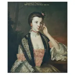 Allan Ramsay, Portrait of Elizabeth Maxwell, later Mrs Balfour of Powmill (b.1715), half length, in a pink dress and black shawl, oil on canvas