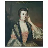 Allan Ramsay, Portrait of Elizabeth Maxwell, later Mrs Balfour of Powmill (b.1715), half length, in a pink dress and black shawl, oil on canvas