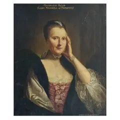 Allan Ramsay, Portrait of Magdalene Blair, Lady Maxwell of Monreith (1725-1765), half length, in a pink dress and fur stole, oil on canvas