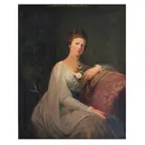 George Willison, Portrait of Catherine Maxwell, later Mrs Fordyce of Ayton, three-quarter length seated, in a white dress, oil on canvas