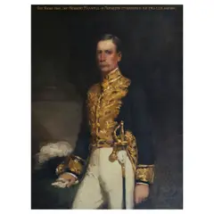 Sholto Johnstone Douglas, Portrait of the Rt. Hon. Sir Herbert Maxwell, 7th Bt. of Monreith, KT, PC, JP, DL, FRS, FSA Scot, FRGS (1845-1937), three-quarter length, in uniform, oil on canvas