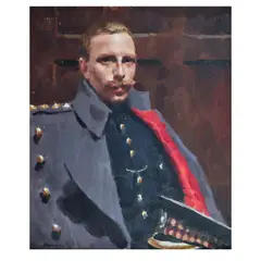 Colin Colahan, Portrait of Sir Aymer Maxwell, 8th Bt. of Monreith (1911-1987), wearing military uniform, half length, oil on canvas