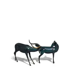 Loet Vanderveen, Pair of Impala, patinated bronze, incised 'LOET' and number 65/750