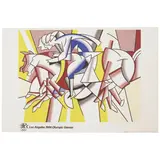Roy Lichtenstein, Los Angeles Olympic Games (The Red Horseman) (Not in Corlett), 1984, Offset lithograph in colors on wove paper