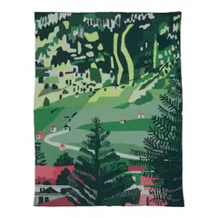 Untitled (Blanket) by Jonas Wood, 2016, Lambswool blanket, sold Jul 2026