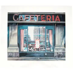 Richard Estes, Cafeteria, from Radical Realism I, 1970, Offset lithograph in colors on wove paper