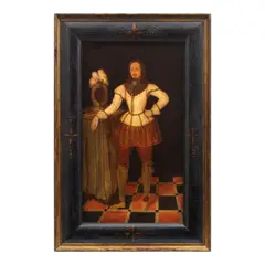 English School, Portrait of a gentleman in Tudor dress, traditionally known as Robert Devereux, Earl of Essex, oil on panel