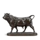 Isidore Bonheur, large patinated bronze model of a standing bull