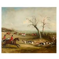 John Ferneley, Capt. White hunting with the Quorn, near Brooksby Hall, oil on canvas