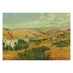Michael Lyne, Before the Hunt, watercolour, gouache, and traces of pencil