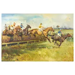 Michael Lyne, Point-to-Point, oil on canvas