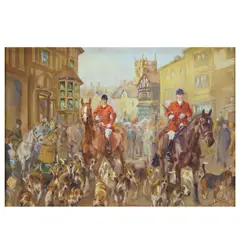 Michael Lyne, The Cattistock Foxhounds, watercolour, gouache, and traces of pencil