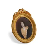 A portrait miniature of a lady by Caroline-Anne Haillecourt, watercolour on card, an oval, sold Jun 2026