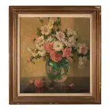 Frederick Milton Grant, Garden Flowers, oil on canvas,