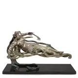 Mary Louise Snowden, Alluvia, bronze with green patina on a black granite base