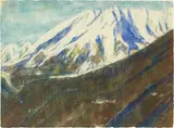 Ghiridone im Schnee (Lago Maggiore) by Christian Rohlfs, 1935, Wassertempera auf Velin, sold Jun 2022