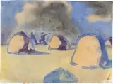 Emil Nolde, Heuhaufen in der Marsch