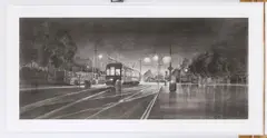 Hans Op de Beeck, Film Noir (Tram), 2009, Aquarell auf Arches-Velin