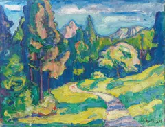 Walter Helbig, Landschaft, 1912, Öl auf Leinwand