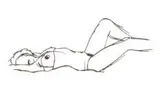 Tom Wesselmann, Amy Reclining, 1985, Laser-cut stainless steel