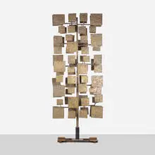 Harry Bertoia, Untitled (Monumental Multi-Plane Construction) from the First National Bank of Miami, 1958, melt-coated brass over steel