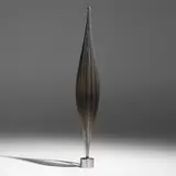 Untitled (Wire Bundle) by Harry Bertoia, c. 1967, stainless steel wire, stainless steel, sold Apr 2022