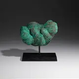Untitled (Welded Form) by Harry Bertoia, c. 1963-65, welded and patinated phosphor bronze, painted wood, sold Apr 2022