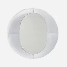 Mirror by Lorenzo Burchiellaro, c. 1970, cast aluminum, mirrored glass, sold Apr 2022