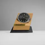 Audemars Piguet, Code 11.59 table clock, 2019, stainless steel, glass