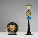 Jaeger and Jaeger-LeCoultre, Barometer and Rue de la Paix street lamp table clock
